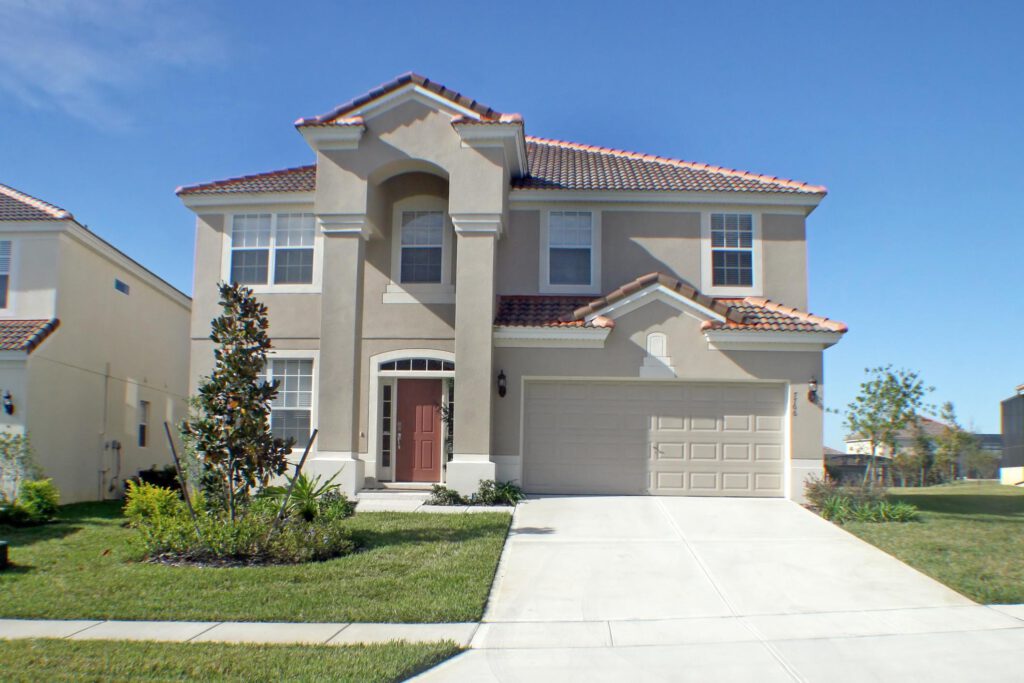 big house with outdoor plants