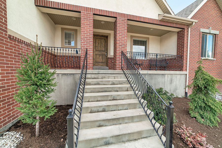 big house with staircase